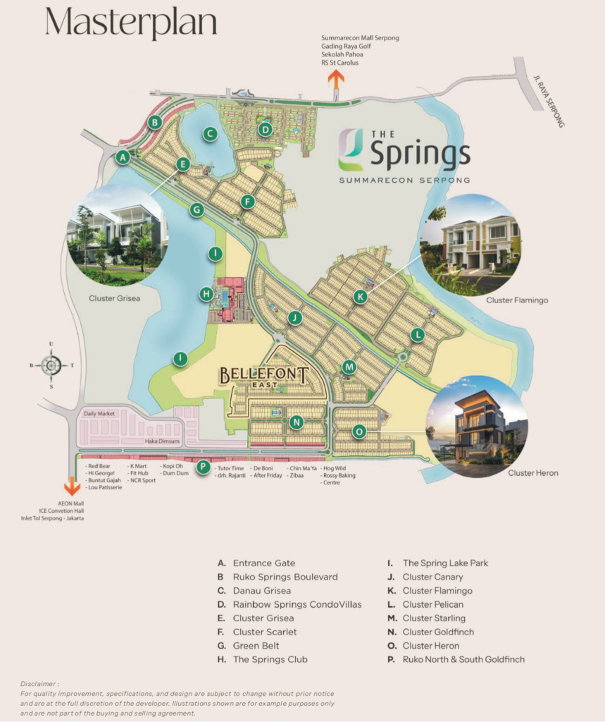 Masterplan Cluster Bellefont East Summarecon Serpong